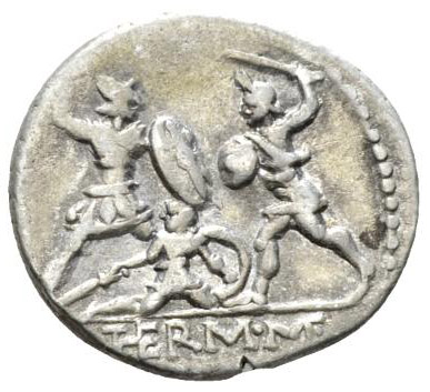 Roman Republican, Q. Minucius, Denarius - Rev