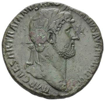 Roman Imperial, Hadrian, Sestertius - Obv