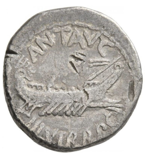 Roman Republican, Mark Antony, Denarius - Obv