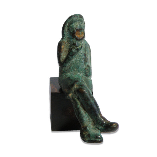 Roman comic actor seated figurine