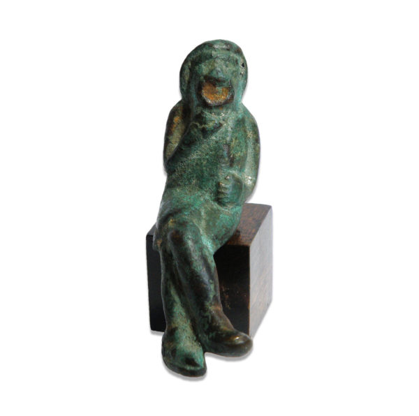 Roman comic actor seated figurine