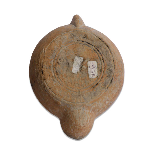 Roman oil lamp with an antelope