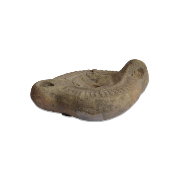 Roman oil lamp with a she-wolf
