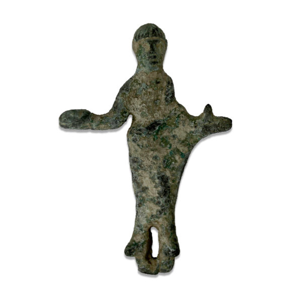 Etruscan statuette of a priest with patera