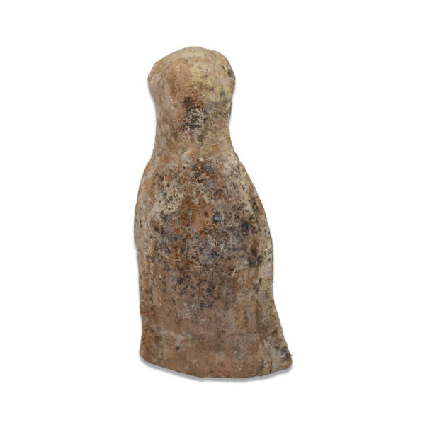 Greek statuette of a goddess wearing polos