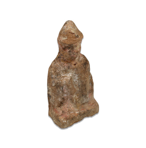 Roman statuette of a crouching figure with hat