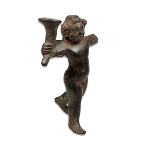 Roman statuette of Eros with drinking horn