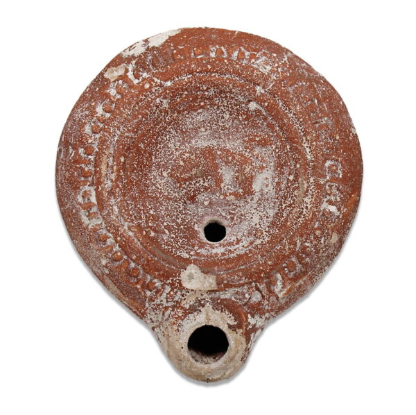 Roman oil lamp with a rabbit