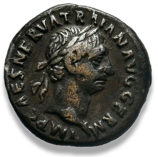 Roman Imperial, Trajan, Denarius - Obv