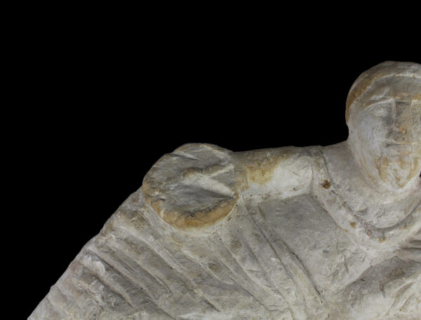 Etruscan lid of a cinerary urn with a reclining figure