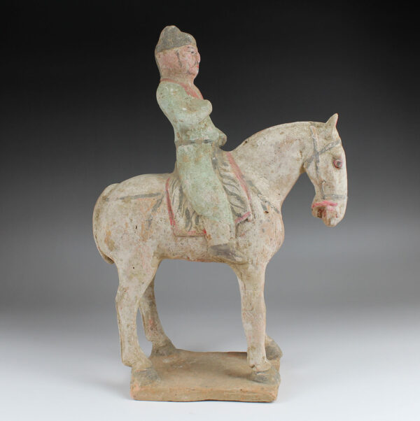 Chinese statuette of a rider with horse