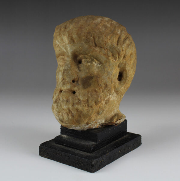 Roman head of a bearded man