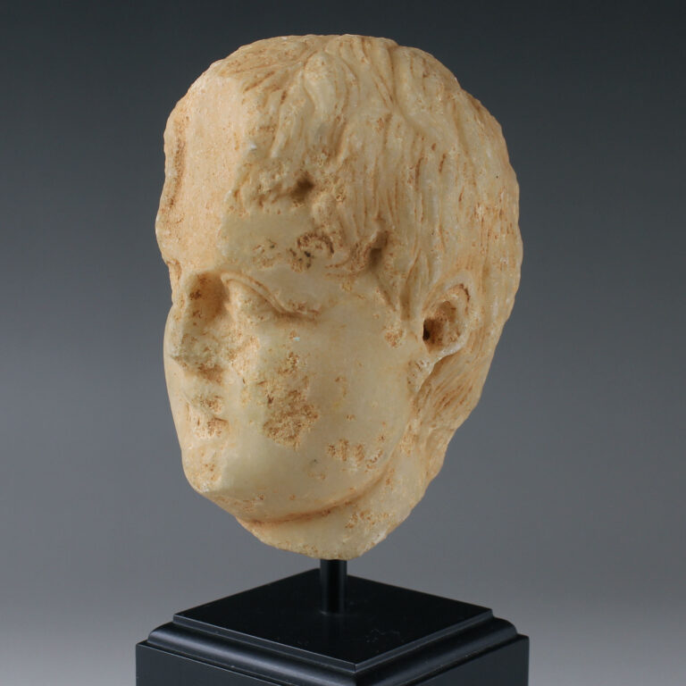 Roman head of a young for sale Roman Antiquities for sale