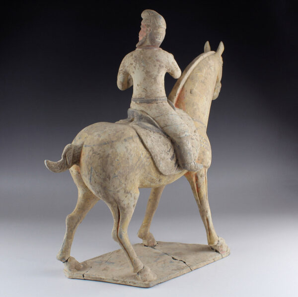 Chinese statuette of a horse and rider with Thermoluminescence