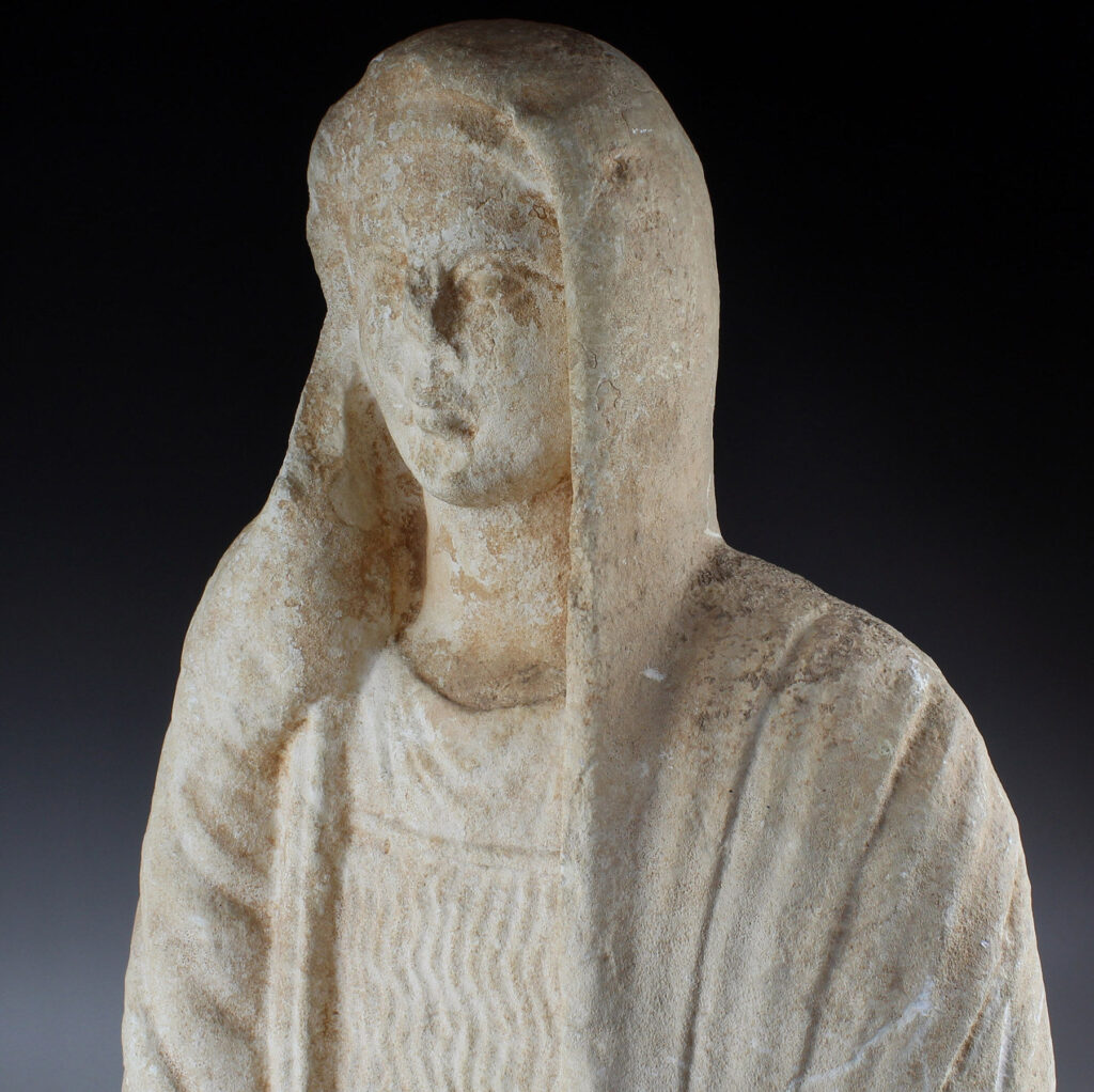 Byzantine portrait bust of a woman with a scroll for sale Byzantine