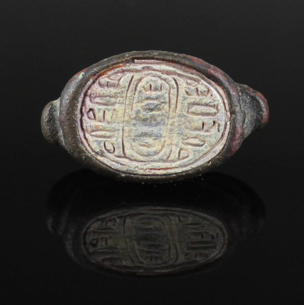 Iron Age scarab seal in bezel ring