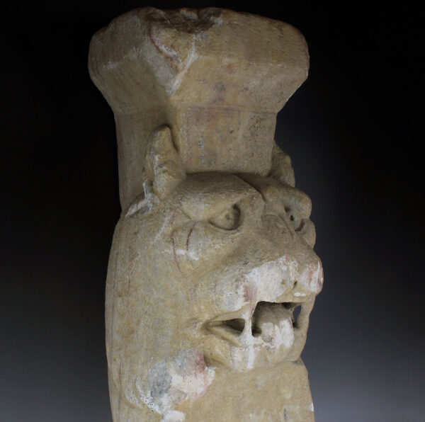 Roman trapezophorum (table leg) with the head of a panther