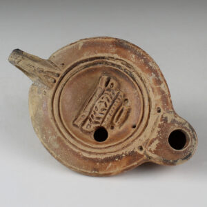 Roman factory oil lamp with krater