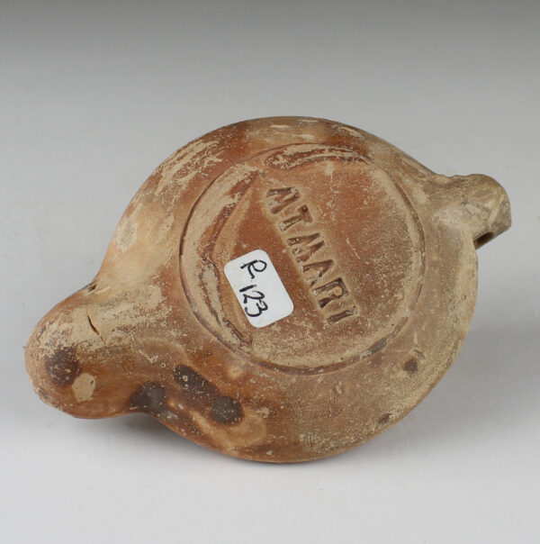 Roman factory oil lamp with krater