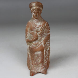 Greek statuette of a seated woman
