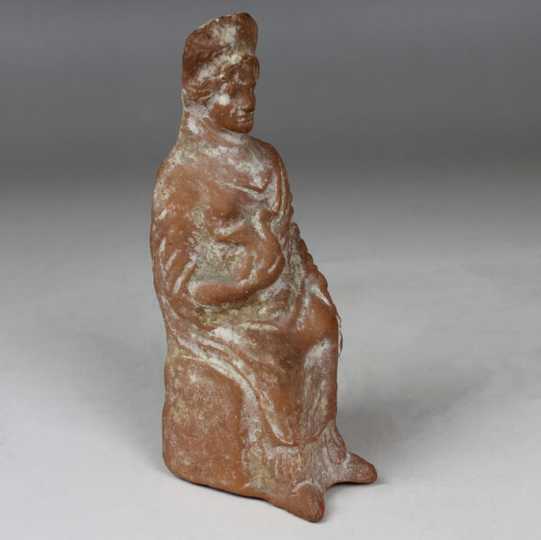 Greek statuette of a seated woman