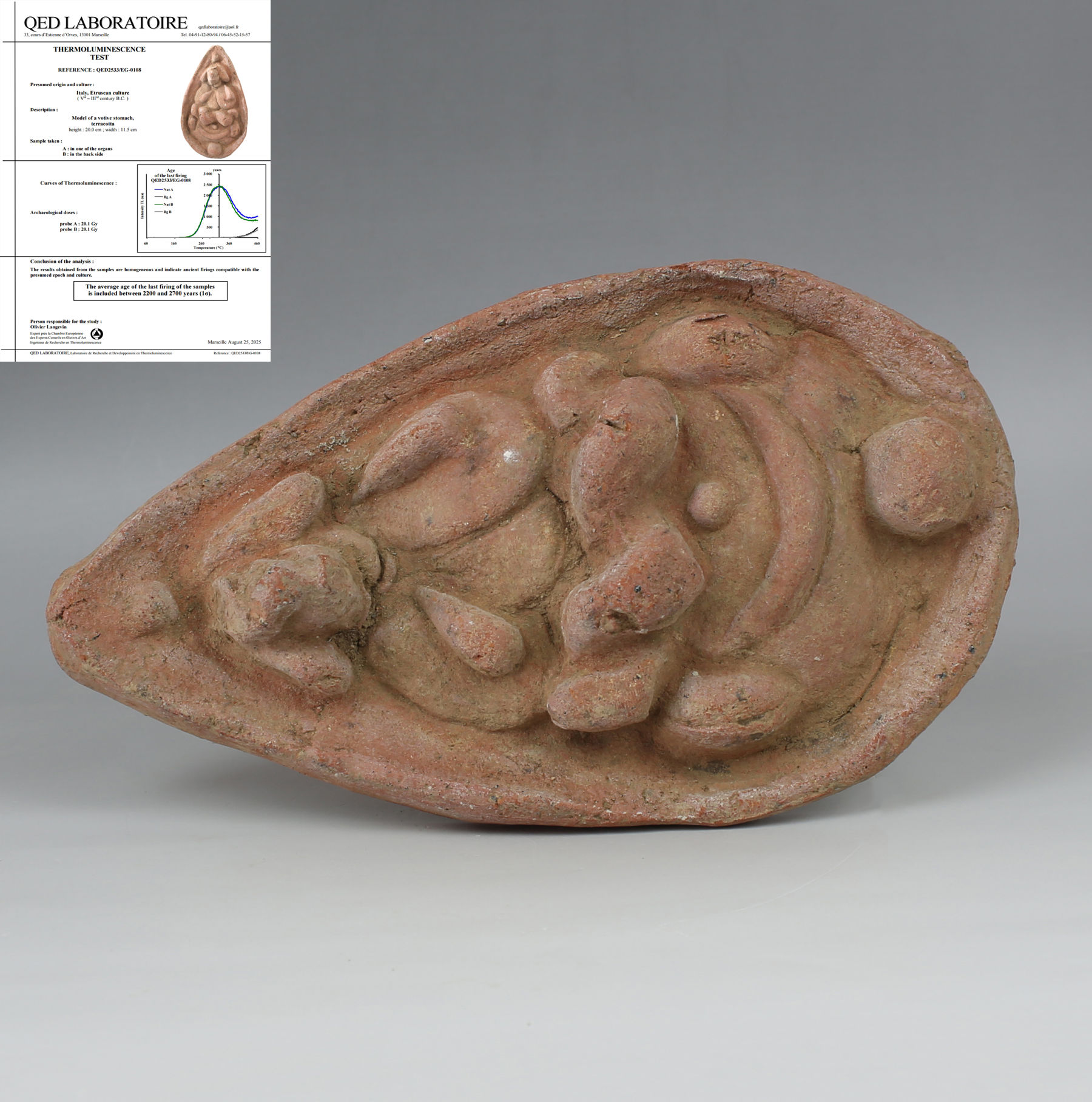 Etruscan anatomical votive model of a stomach Etruscan anatomical votive model of a stomach