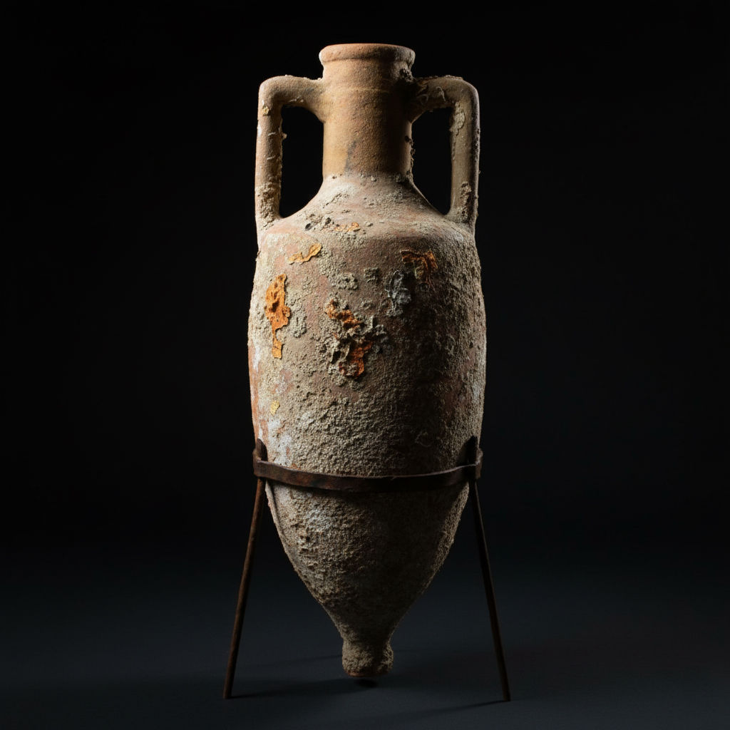 Roman shipwreck amphora, Type Dressel 3 Roman shipwreck amphora, Type Dressel 3