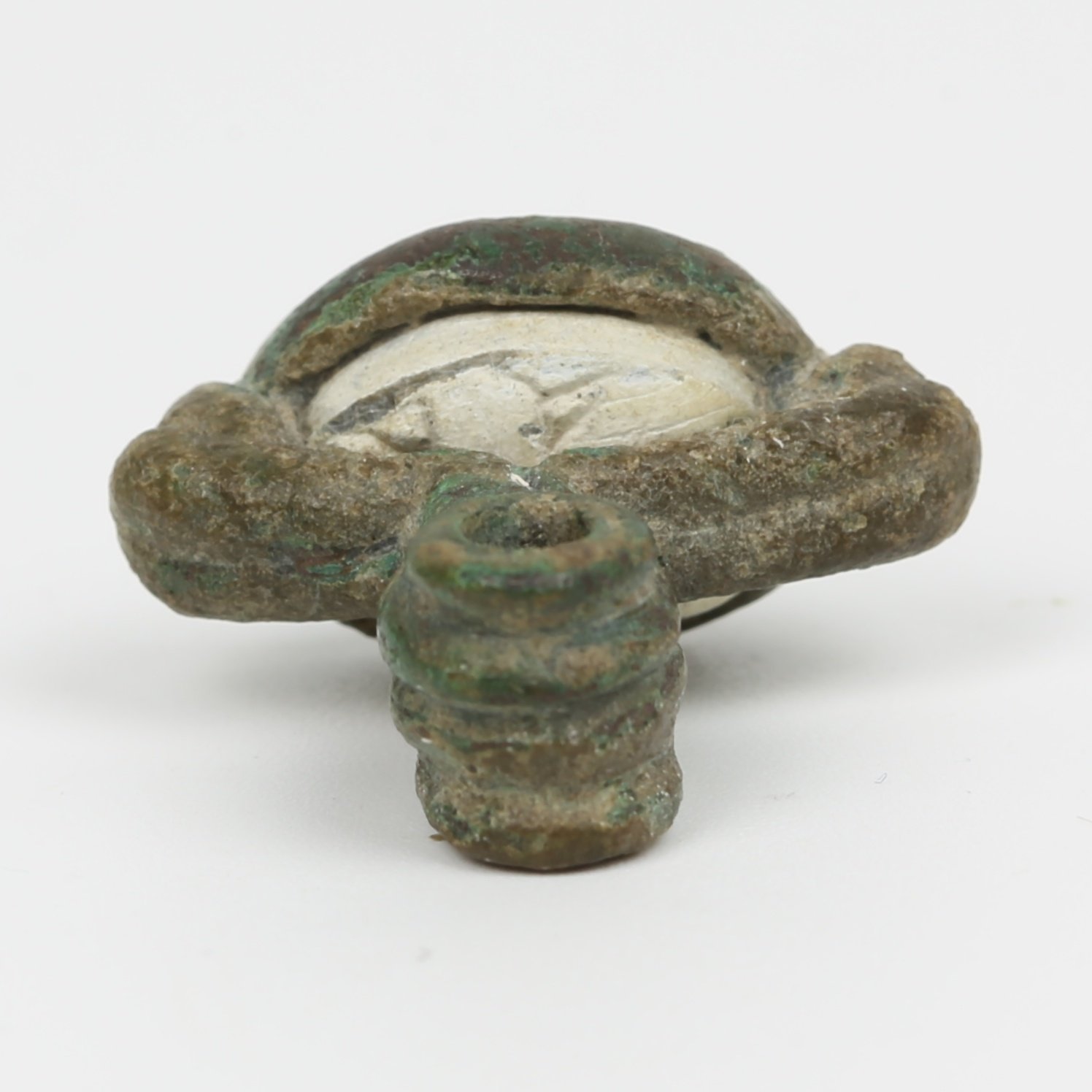 Iron Age seal with bezel ring depicts a griffon, an ankh and a falcon Iron Age seal with bezel ring depicts a griffon, an ankh and a falcon