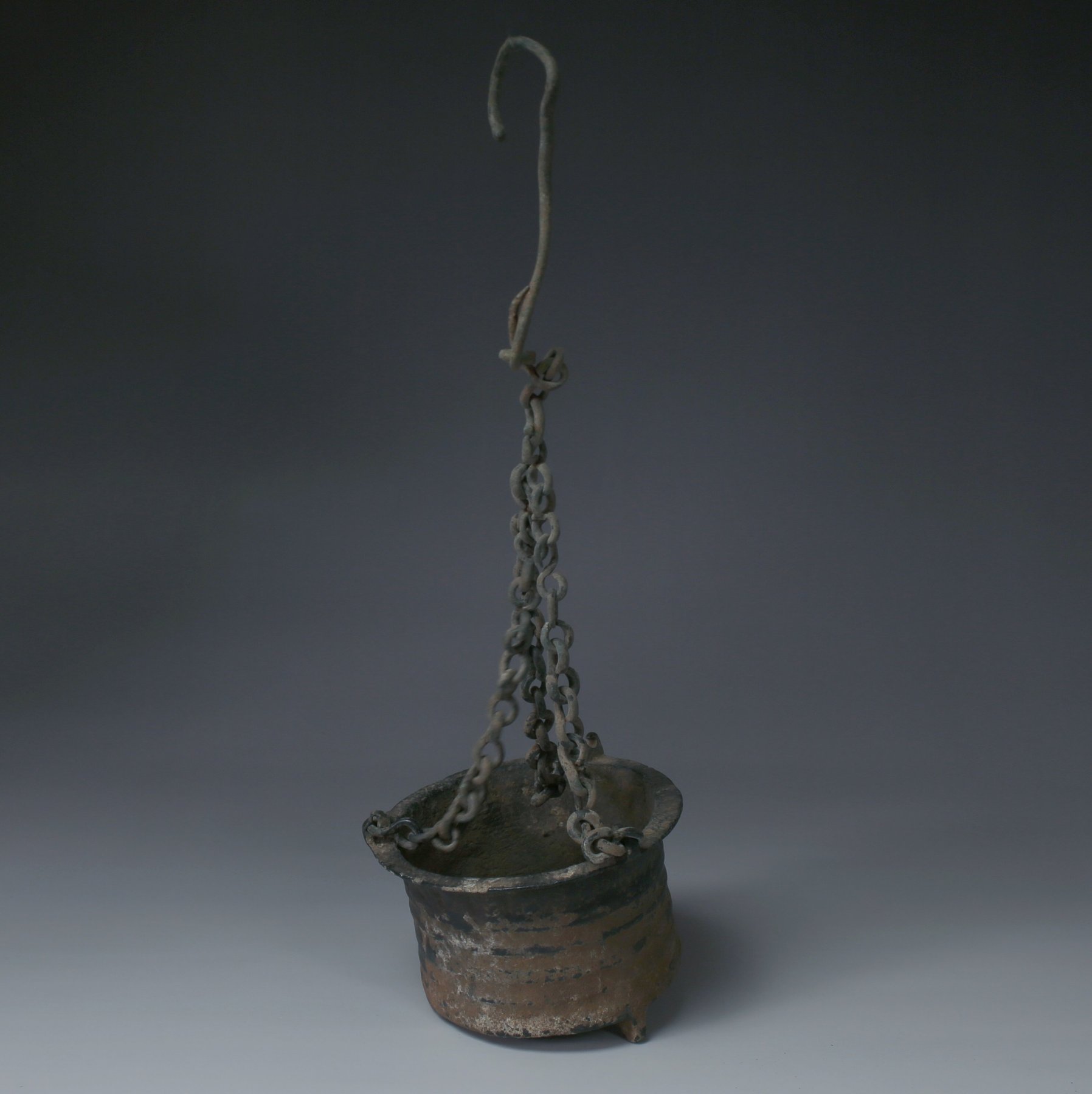 Late Roman / Byzantine incense burner with Greek inscription Late Roman / Byzantine incense burner with Greek inscription