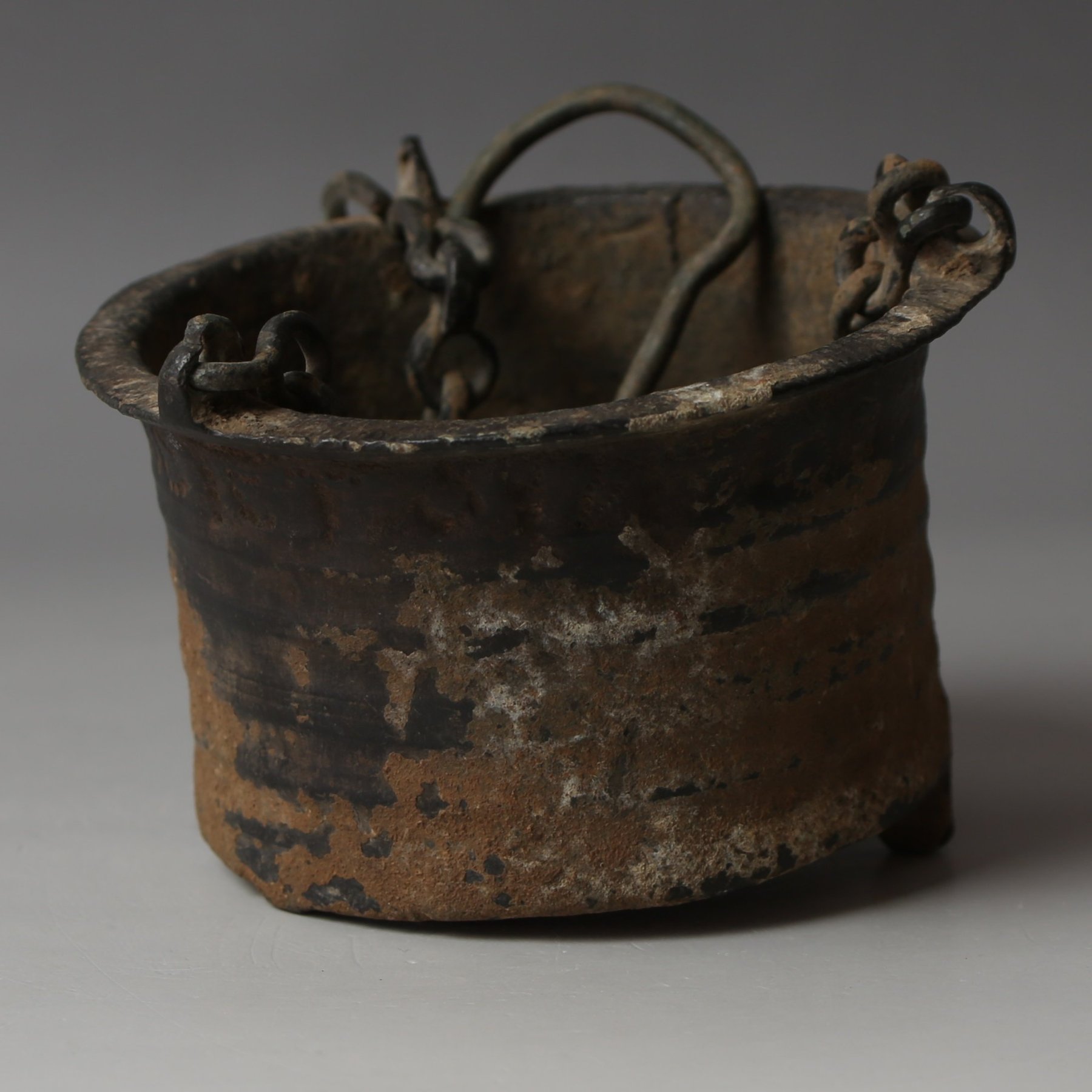 Late Roman / Byzantine incense burner with Greek inscription Late Roman / Byzantine incense burner with Greek inscription