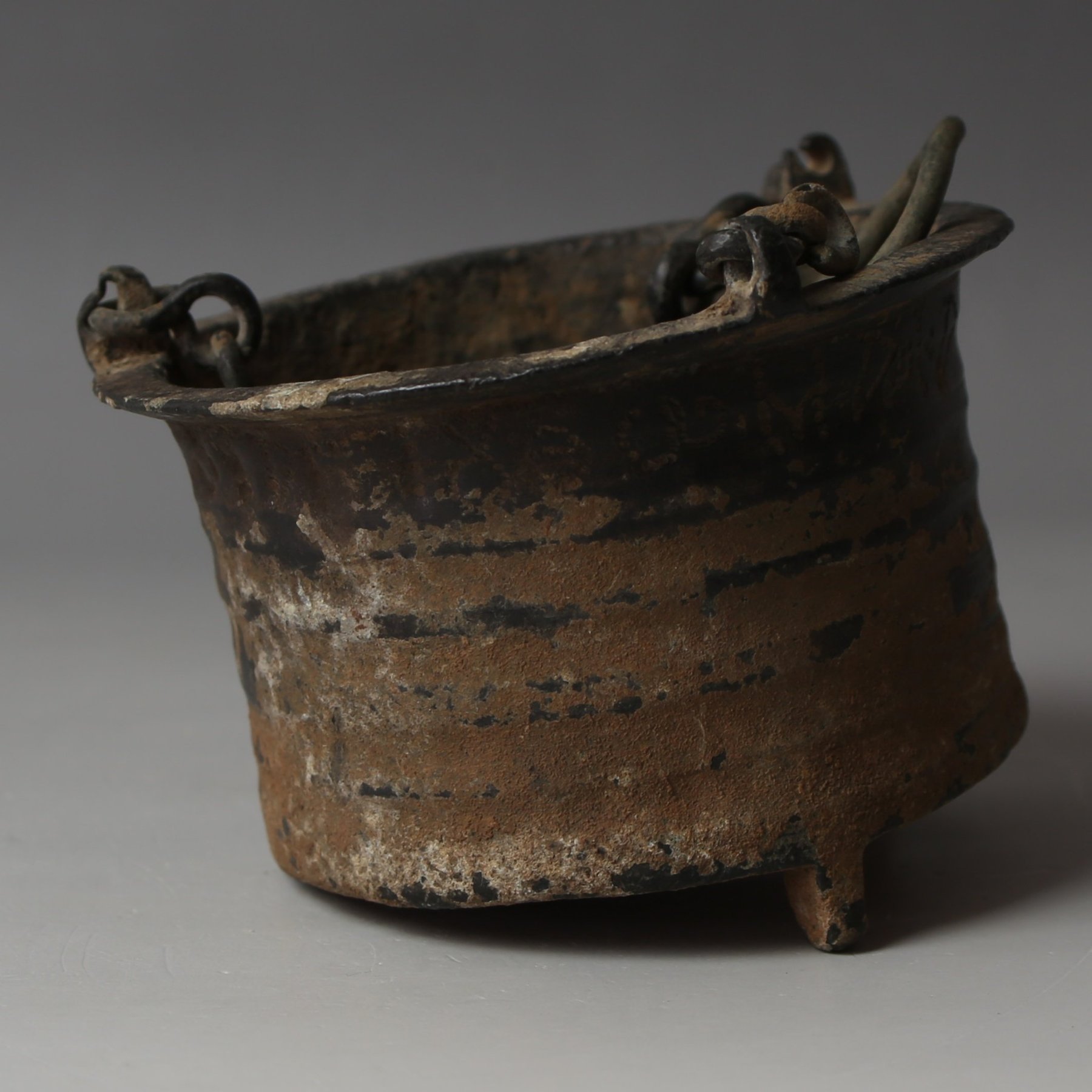 Late Roman / Byzantine incense burner with Greek inscription Late Roman / Byzantine incense burner with Greek inscription